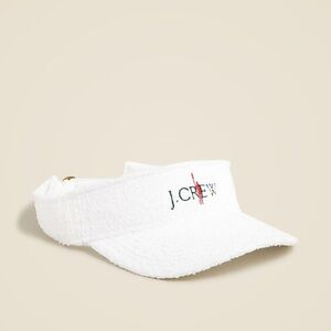 J.Crew terry oarsman visor in white one size fits all -rare sold out!